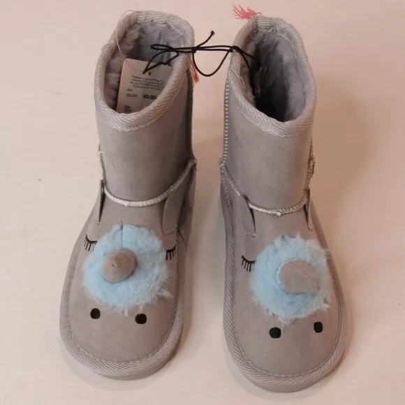 Thereabouts Little Girls Unicorn Quinn Flat Heel Winter Boots Toddler Size 9