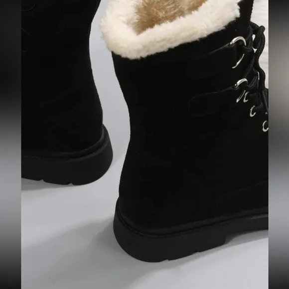 ✨Thermal Lace-Up Women’s Front Thermal Lined Faux Suede Snow Boots