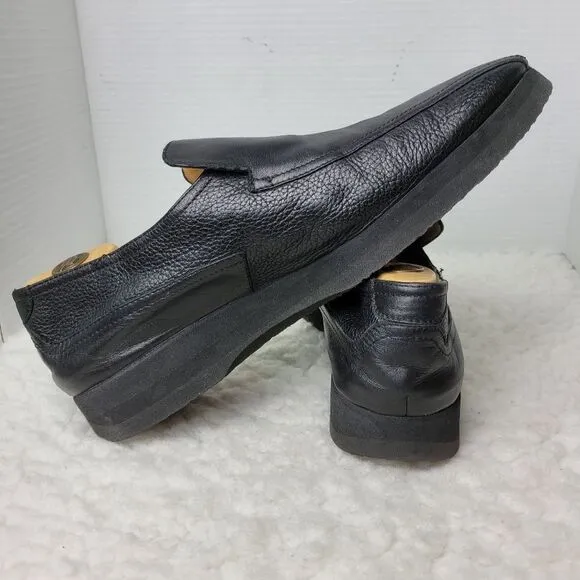 Thierry Rabotin Mens Slip On Loafer Shoes Size 13 Black Leather Comfort Shoes