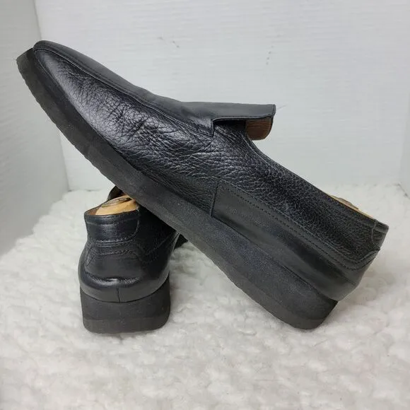 Thierry Rabotin Mens Slip On Loafer Shoes Size 13 Black Leather Comfort Shoes