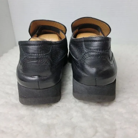 Thierry Rabotin Mens Slip On Loafer Shoes Size 13 Black Leather Comfort Shoes