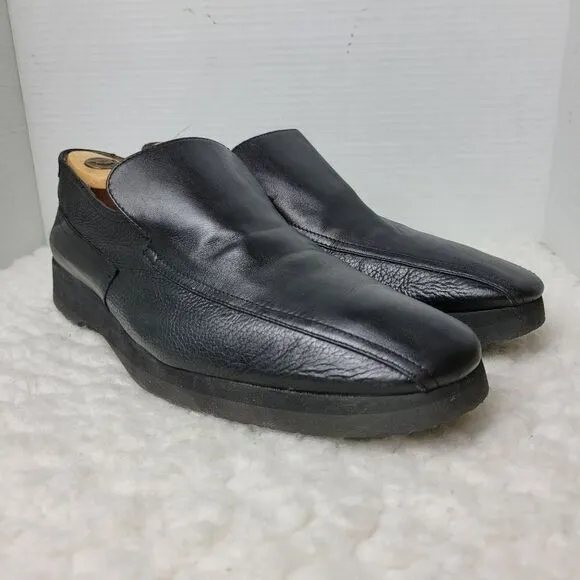 Thierry Rabotin Mens Slip On Loafer Shoes Size 13 Black Leather Comfort Shoes