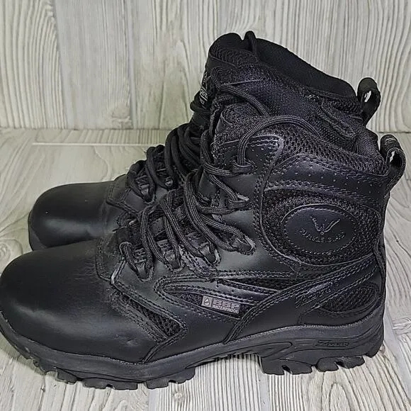 Thorogood 6 Inch Black Leather Waterproof Work Boots Mens Size 7W Womens 9W