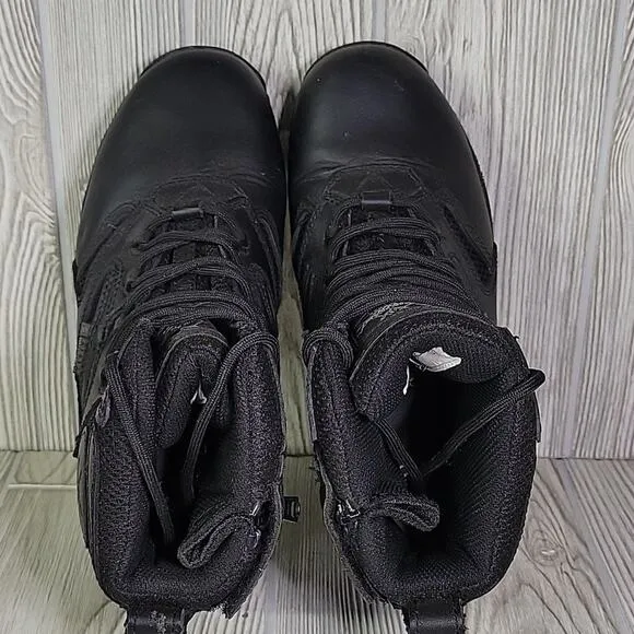 Thorogood 6 Inch Black Leather Waterproof Work Boots Mens Size 7W Womens 9W