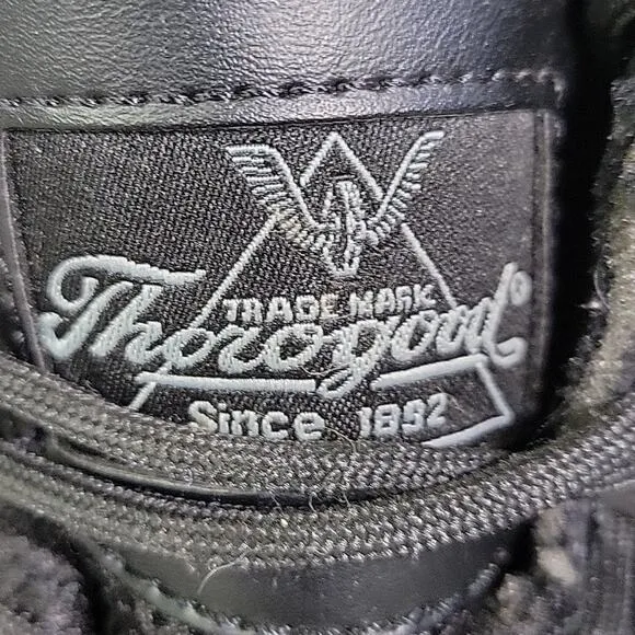 Thorogood 6 Inch Black Leather Waterproof Work Boots Mens Size 7W Womens 9W