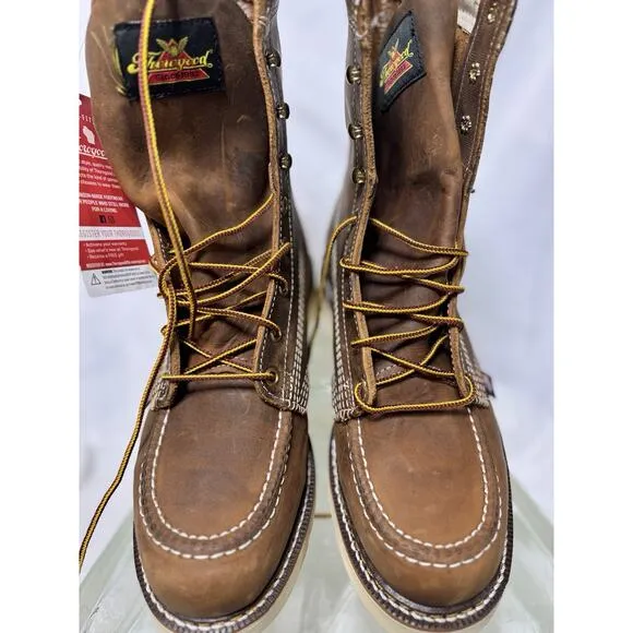 THOROGOOD AMERICAN HERITAGE MOC &amp; STEEL TOE EH WORK BOOTS 9D NWOB