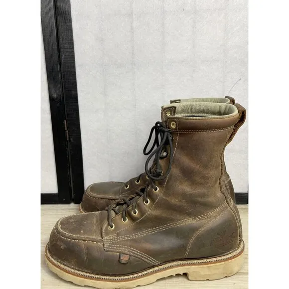 Thorogood Men's 8&quot; Steel Toe Work Boots Size 11 D