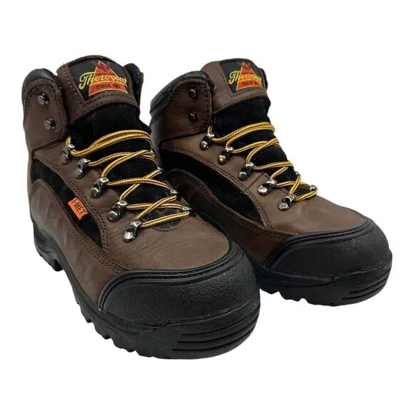 Thorogood Womens Work Boots Brown I-Met Metatarsal Guard Steel Toe 7.5M 504-4312