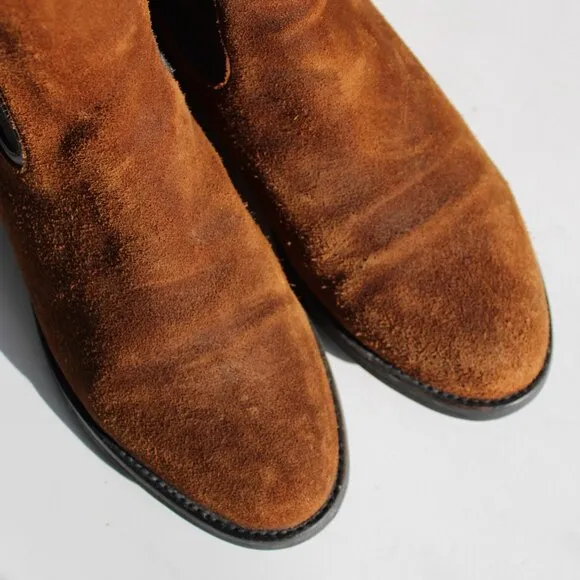Thursday Boot Co. Women's Duchess Chelsea Glazed Ginger Brown Suede Boots Size 8