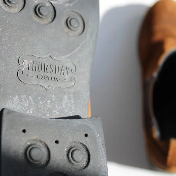 Thursday Boot Co. Women's Duchess Chelsea Glazed Ginger Brown Suede Boots Size 8