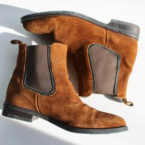 Thursday Boot Co. Women's Duchess Chelsea Glazed Ginger Brown Suede Boots Size 8