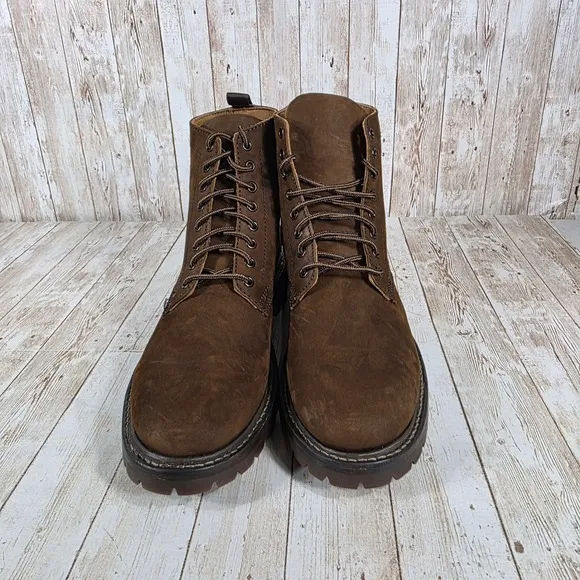 Thursday Boots Everyday Leather Ankle Boots Lace Up Brown Work Boots 10