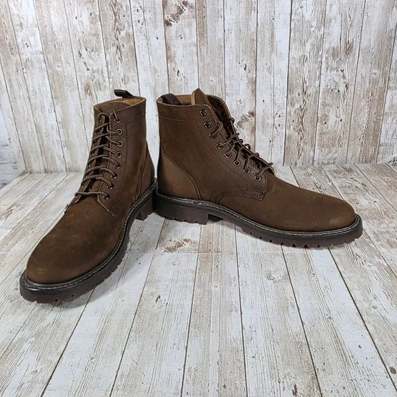 Thursday Boots Everyday Leather Ankle Boots Lace Up Brown Work Boots 10