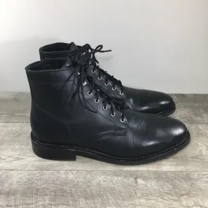 Thursday Boots Hero Lace-Up Chukka Black Leather Work Mens Dress Boots Size 12