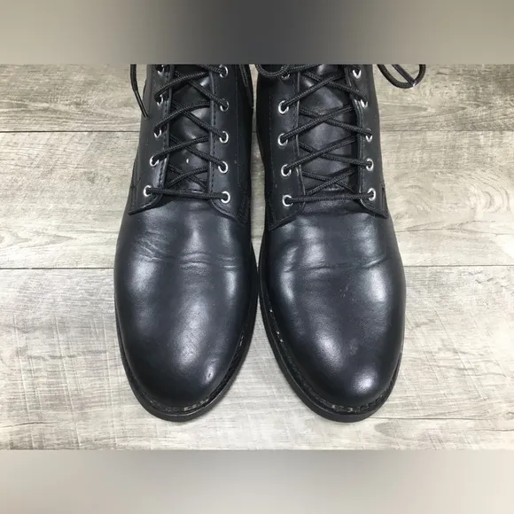 Thursday Boots Hero Lace-Up Chukka Black Leather Work Mens Dress Boots Size 12