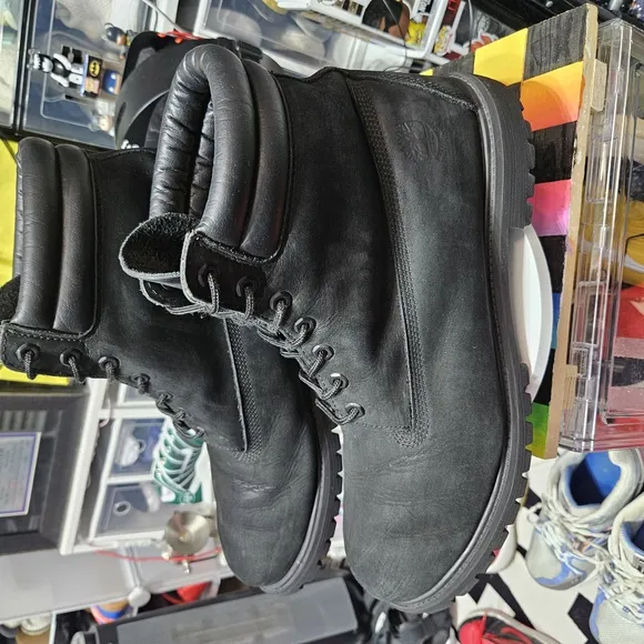 Timberland Black Boots Durable High-Top Design