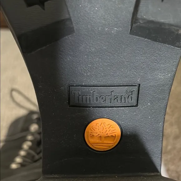 Timberland Black Heeled Combat Boots