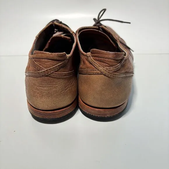 Timberland Boot Co Wodehouse Oxford Cognac Brown Leather Cap Toe Shoes Mens 10