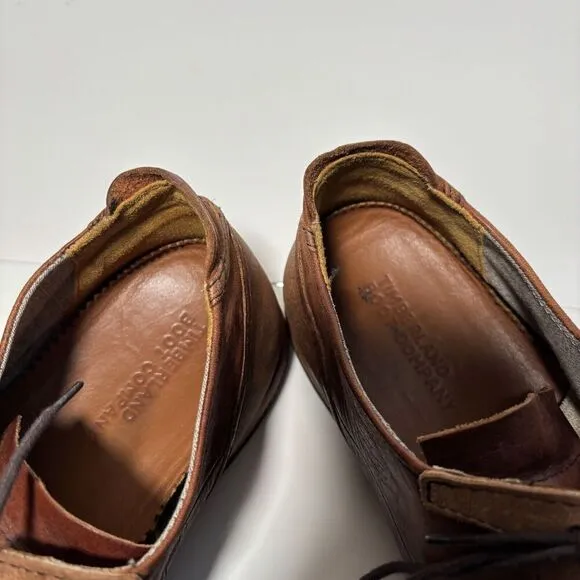 Timberland Boot Co Wodehouse Oxford Cognac Brown Leather Cap Toe Shoes Mens 10