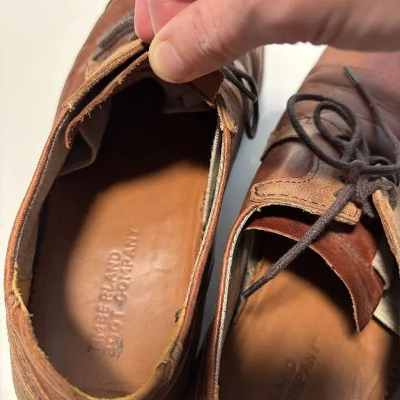 Timberland Boot Co Wodehouse Oxford Cognac Brown Leather Cap Toe Shoes Mens 10