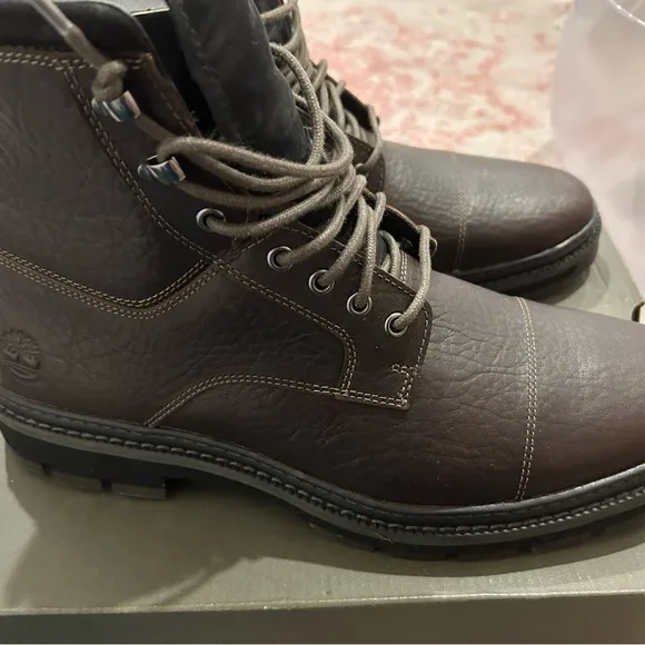 Timberland Brown Leather Boots Classic Durable Design
