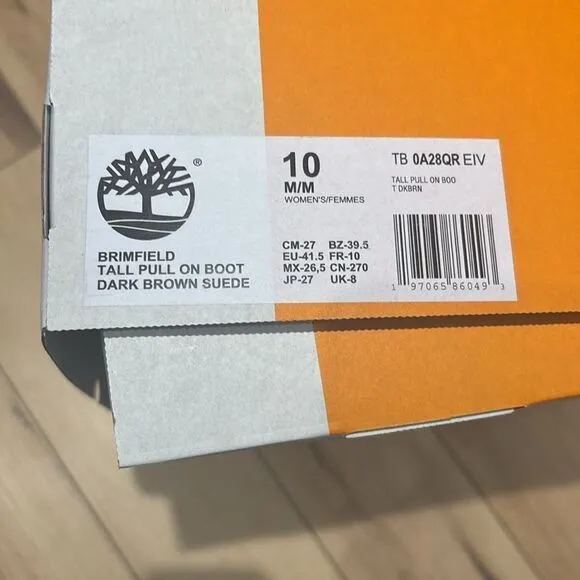 Timberland Brown Combat Moto Boots with Leather Finish