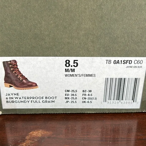 Timberland Jayne 6” Burgundy  Boots