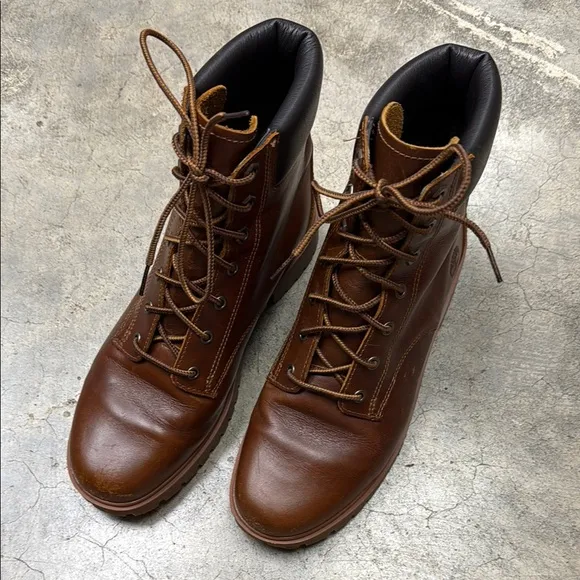 Timberland Lace Up Boots Brown Rugged Design