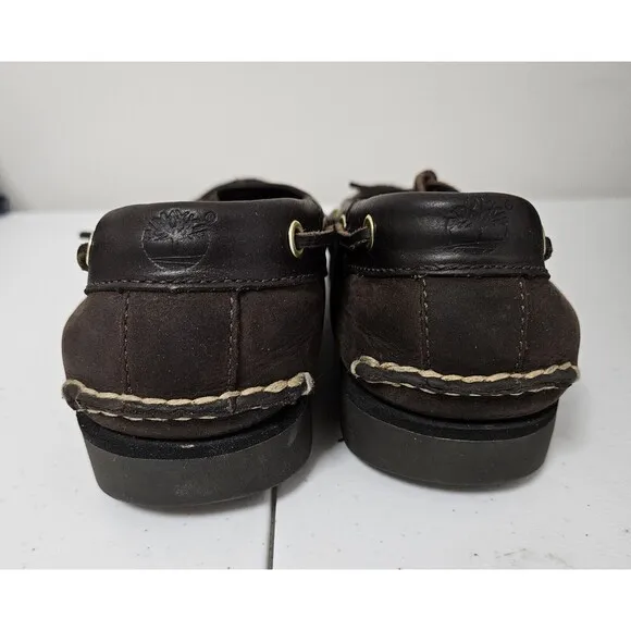 Timberland Leather Boat Shoes Men's Size 9.5M Brown Casual Preppy VGUC