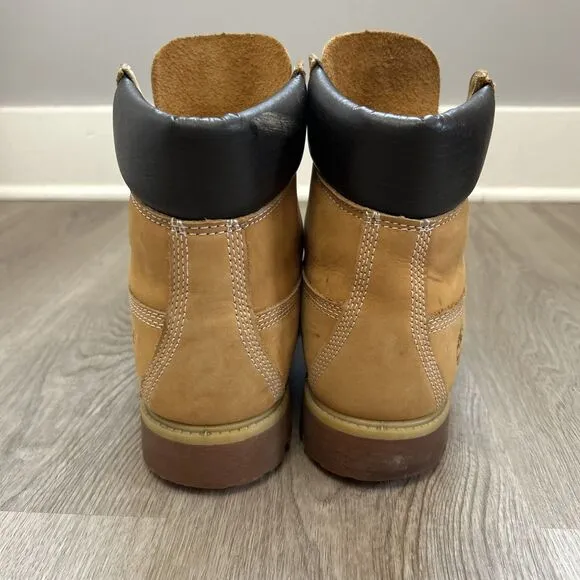 Timberland Mens 10 Wide Premium Waterproof 6&quot; Nubuck Work Boots Wheat TB 10061