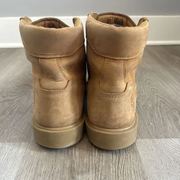Timberland Mens 10.5 Premium 6&quot; Work Boots Tan Wheat Nubuck Waterproof Leather