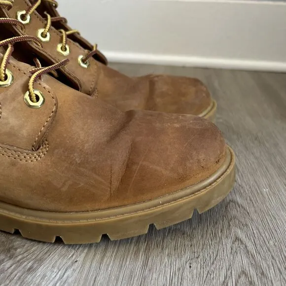 Timberland Mens 10.5 Premium 6&quot; Work Boots Tan Wheat Nubuck Waterproof Leather