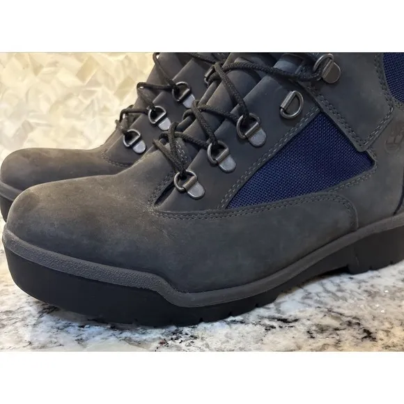 Timberland Men's Premium Grey/blue Waterproof Boots Size 10.5 TimberDRY Work