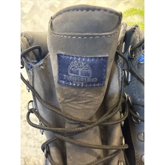Timberland Men's Premium Grey/blue Waterproof Boots Size 10.5 TimberDRY Work