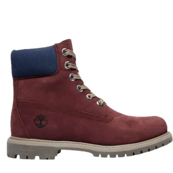 Timberland Premium burgandy nubuck leather size 9 hiking trails rugged 6-in NEW