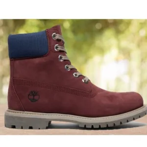Timberland Premium burgandy nubuck leather size 9 hiking trails rugged 6-in NEW