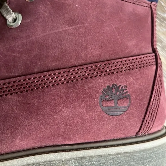 Timberland Premium burgandy nubuck leather size 9 hiking trails rugged 6-in NEW
