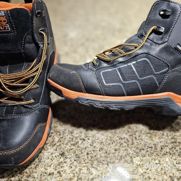 Timberland PRO Black and Orange Work Boots