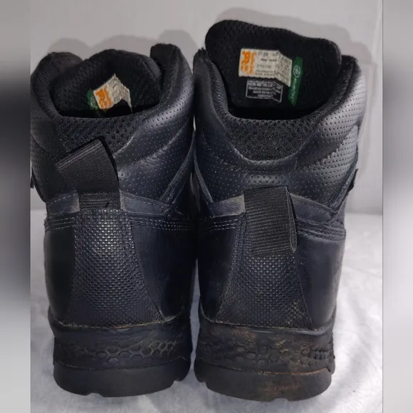 Timberland Pro Black Leather Men's Boots Composite Toe 11.5 Wide Width Work