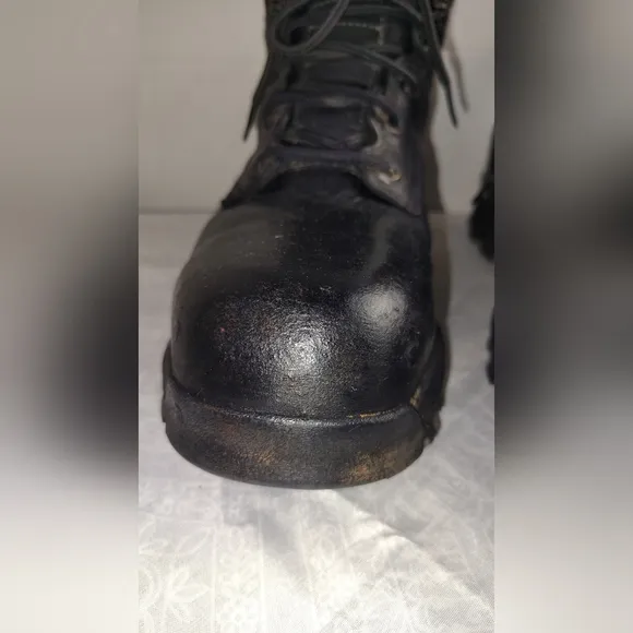 Timberland Pro Black Leather Men's Boots Composite Toe 11.5 Wide Width Work