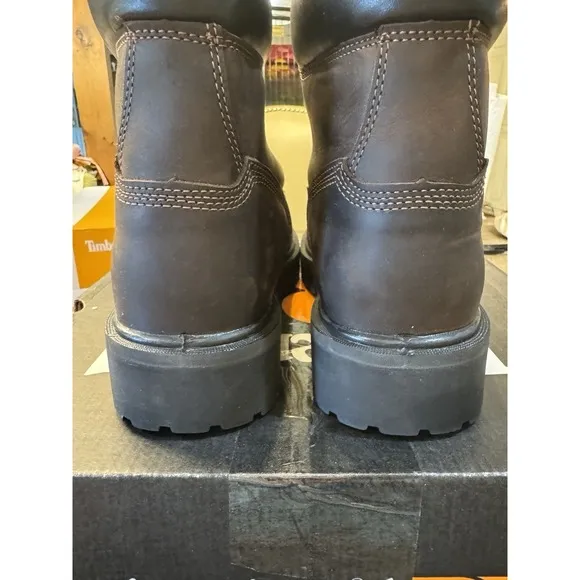 Timberland Pro Men's 6&quot; Direct Attach Safety Toe Brown Work Boots Shoes Size 9.5
