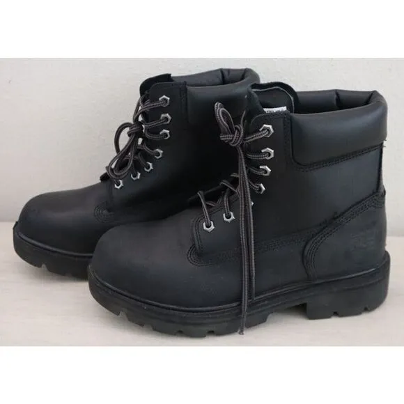 Timberland Pro Men's 6.5W Women's 8W Black Sawhorse Comp Toe 6&quot; Work Boots