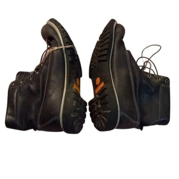 Timberland Pro Size 14M Mens Leather Work Boots Rugged Outsoles Lace-Up Closure