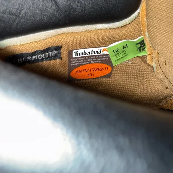 Timberland PRO Tan/Black Work Boots Rugged/Insulated and Waterproof Men Size 12
