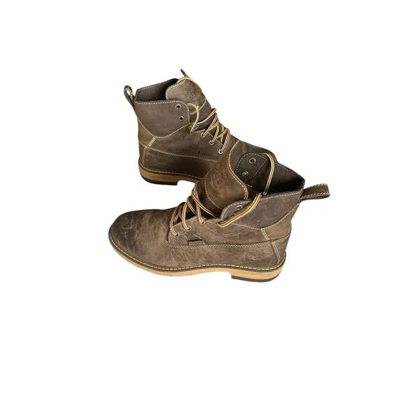 Timberland PRO Women's 8 Hightower Coffee Brown Round Alloy Toe Lace Up Boot