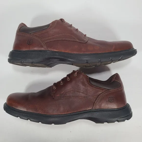 Timberland Richmont PT Oxford Brown Leather Lace Up Shoes Men Size 13