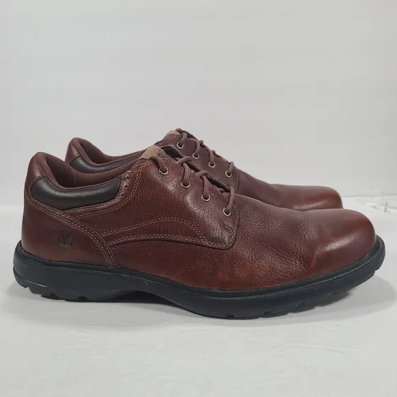 Timberland Richmont PT Oxford Brown Leather Lace Up Shoes Men Size 13