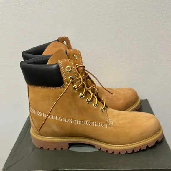 Timberland Tan and Black Ankle Boots with Nubuck Leather