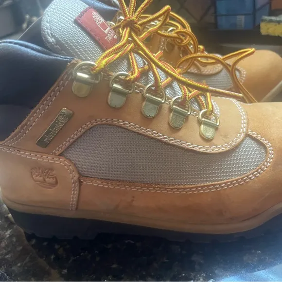 Timberland Tan and Gray Rugged Boots