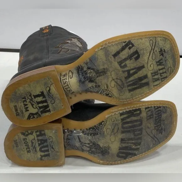 Tin Haul Black and Brown Men's Boots